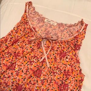 Floral no sleeve blouse top old navy cute L